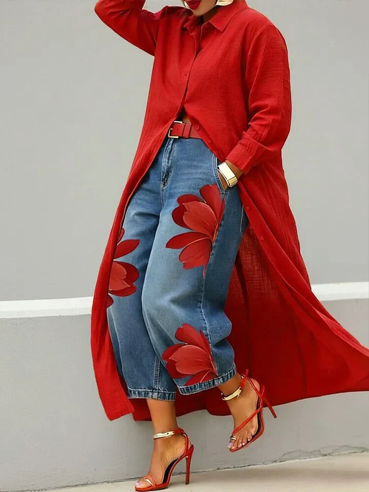 Elodie | Floral Embroidered Co-ord Set