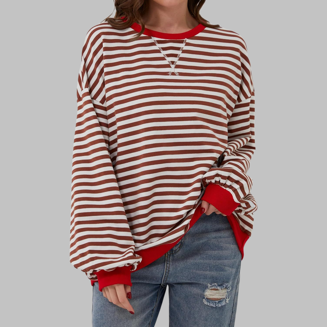 Lara | Striped Long Sleeve Sweatshirt