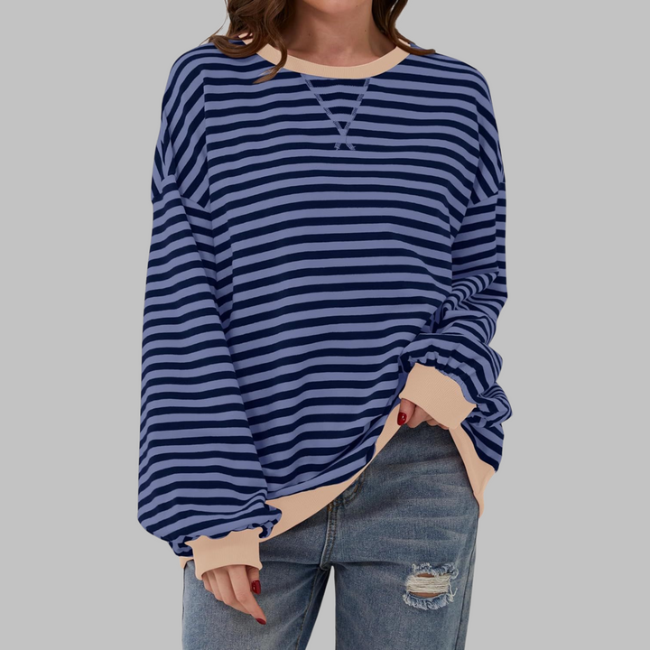 Lara | Striped Long Sleeve Sweatshirt