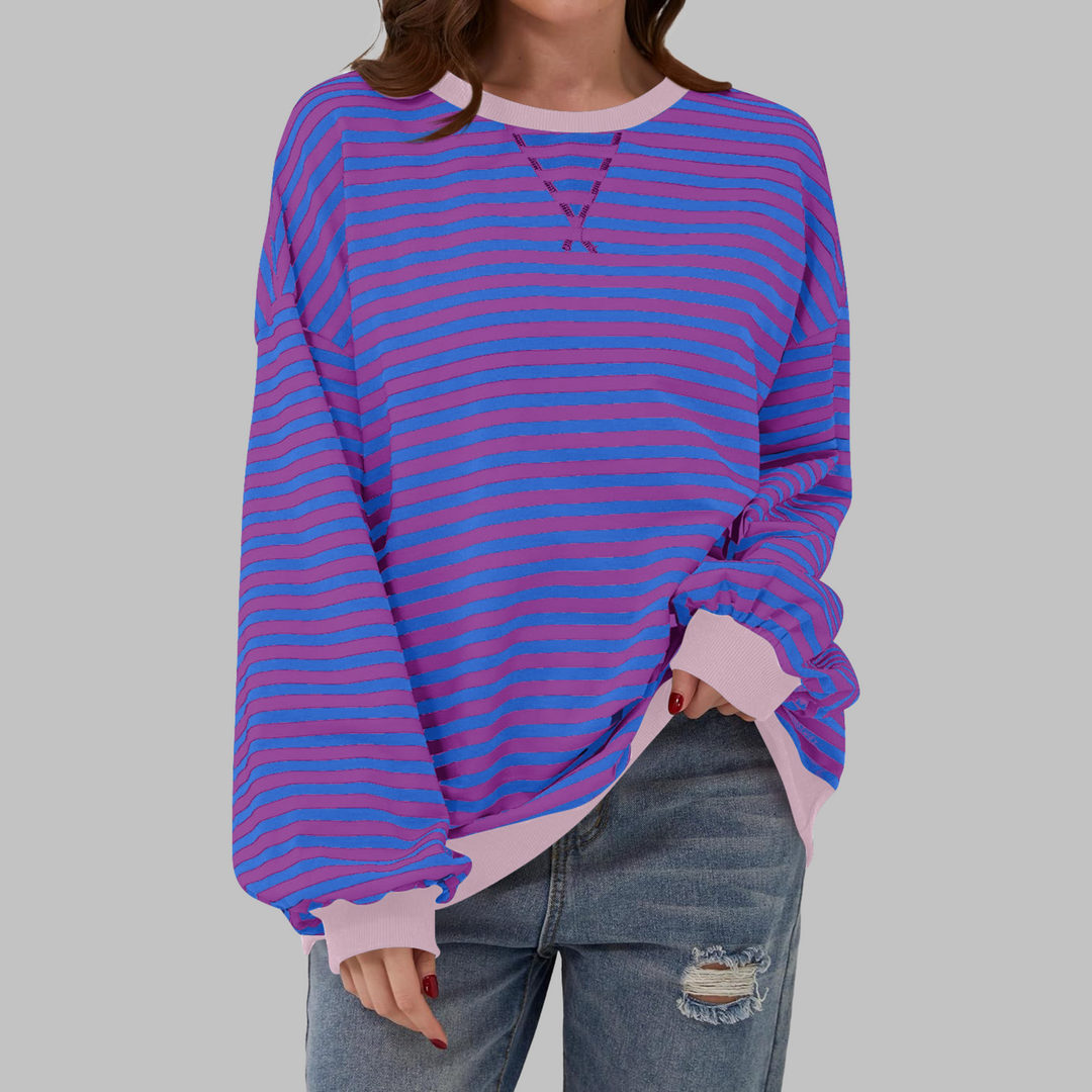 Lara | Striped Long Sleeve Sweatshirt