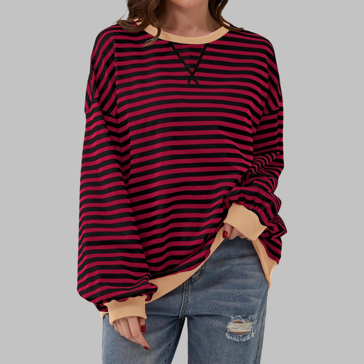 Lara | Striped Long Sleeve Sweatshirt