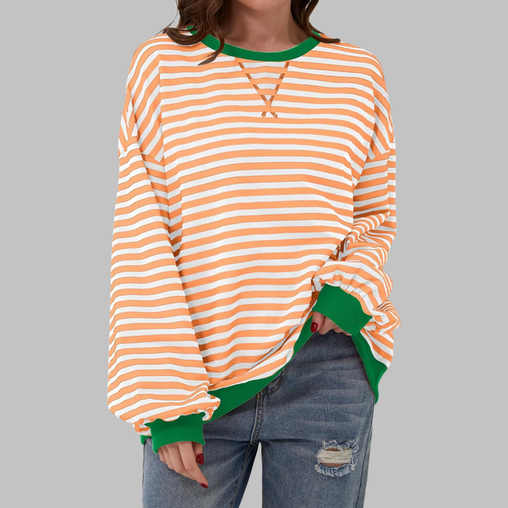 Lara | Striped Long Sleeve Sweatshirt
