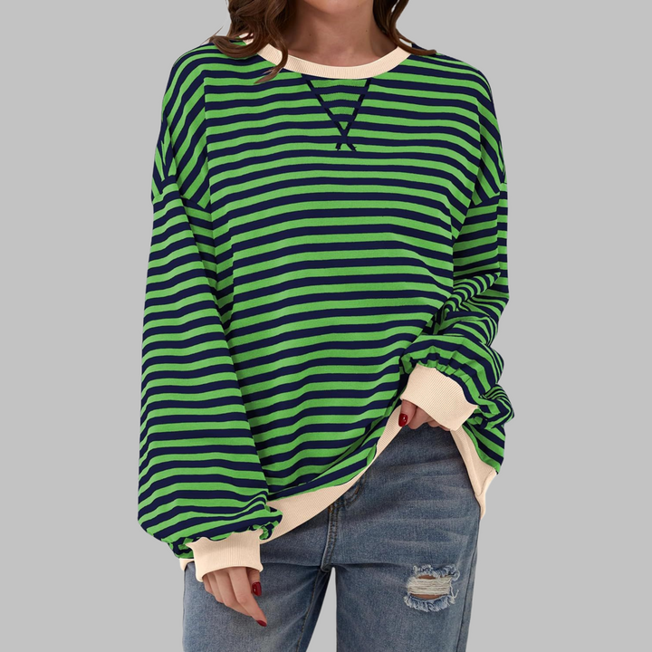 Lara | Striped Long Sleeve Sweatshirt