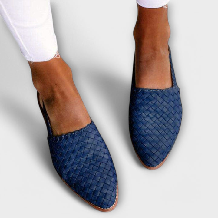 Evelina | Woven Slingback Flats