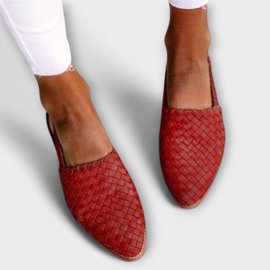 Evelina | Woven Slingback Flats