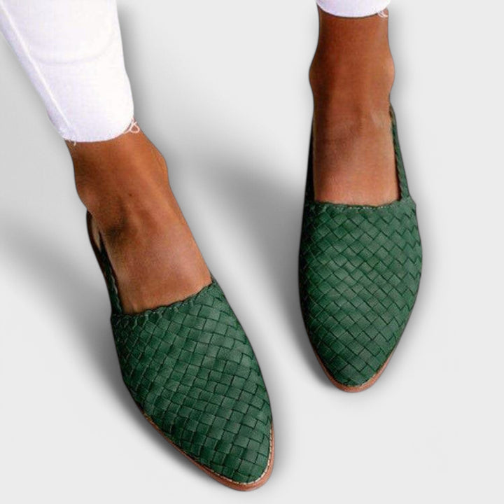 Evelina | Woven Slingback Flats