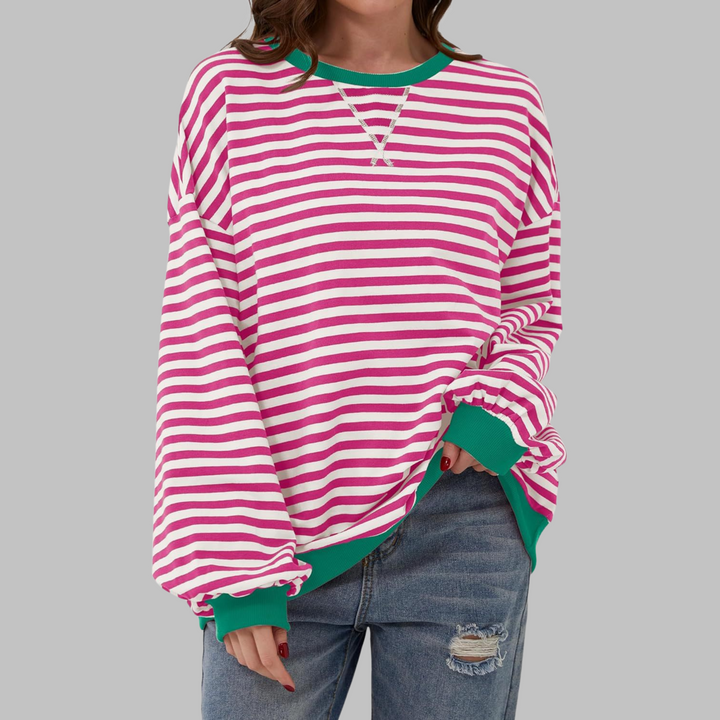 Lara | Striped Long Sleeve Sweatshirt