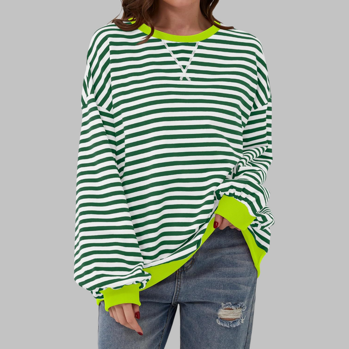 Lara | Striped Long Sleeve Sweatshirt
