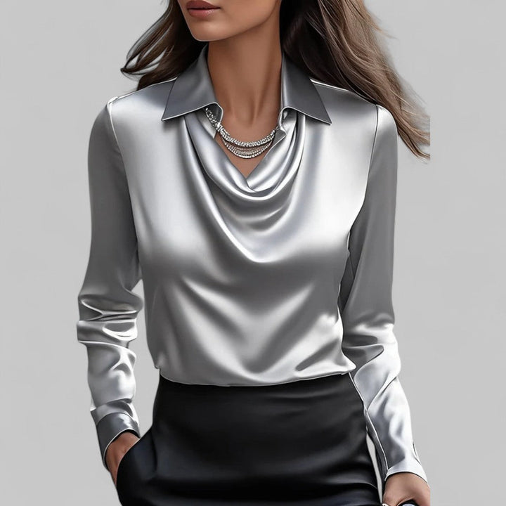 Rosalie | Satin Draped Blouse