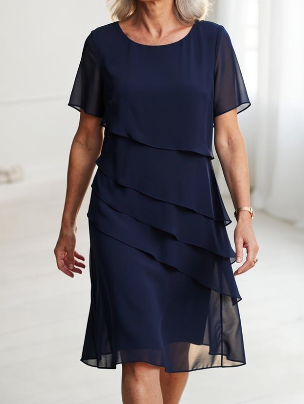 Grace | Elegant Flowing Ruffle Dress