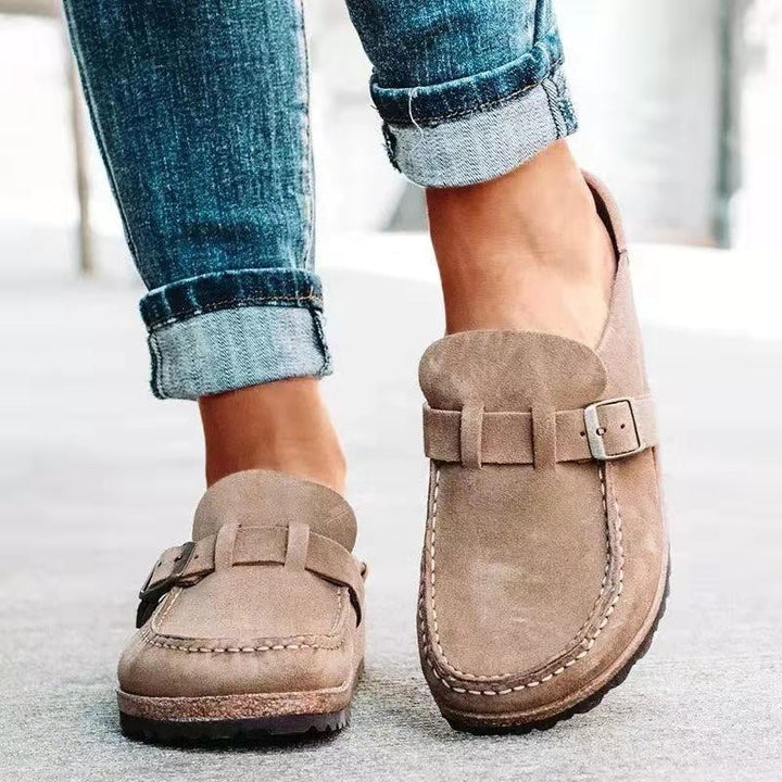 Supportive Suede Platform Slip On Comfort Shoes