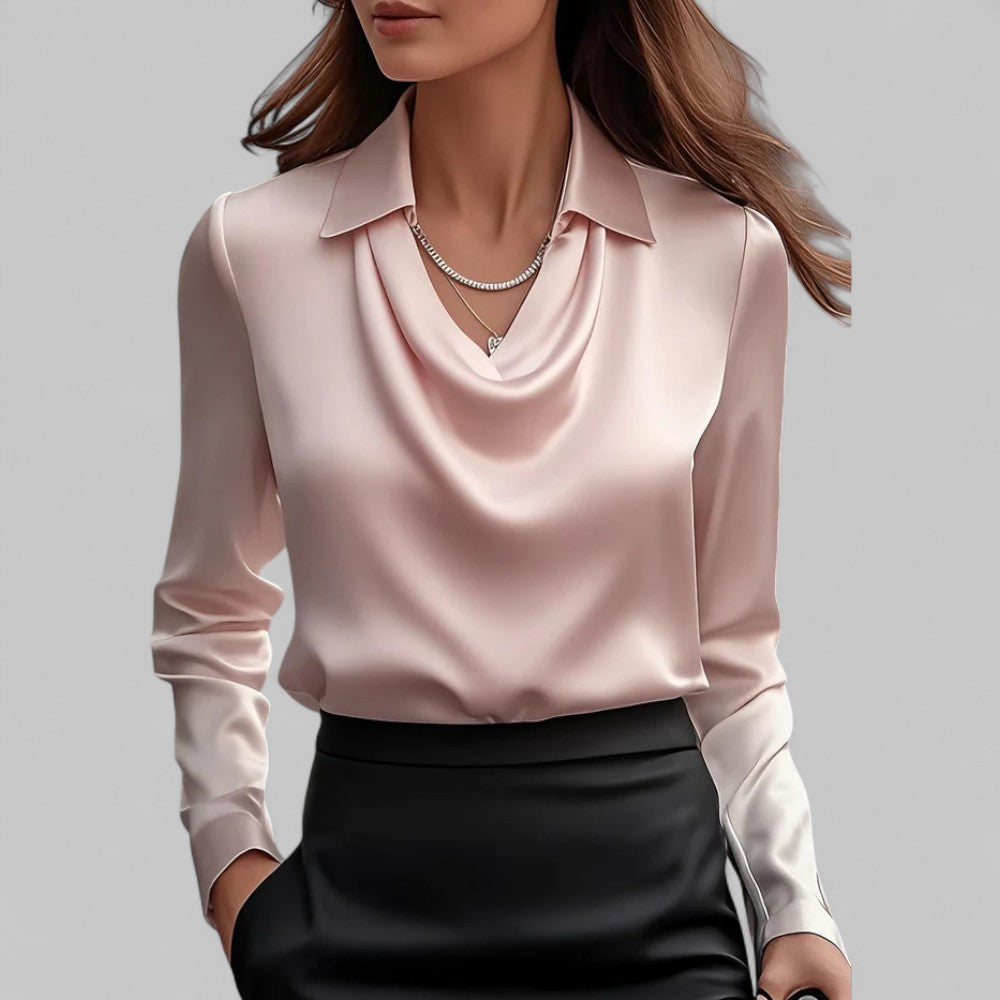 Rosalie | Satin Draped Blouse