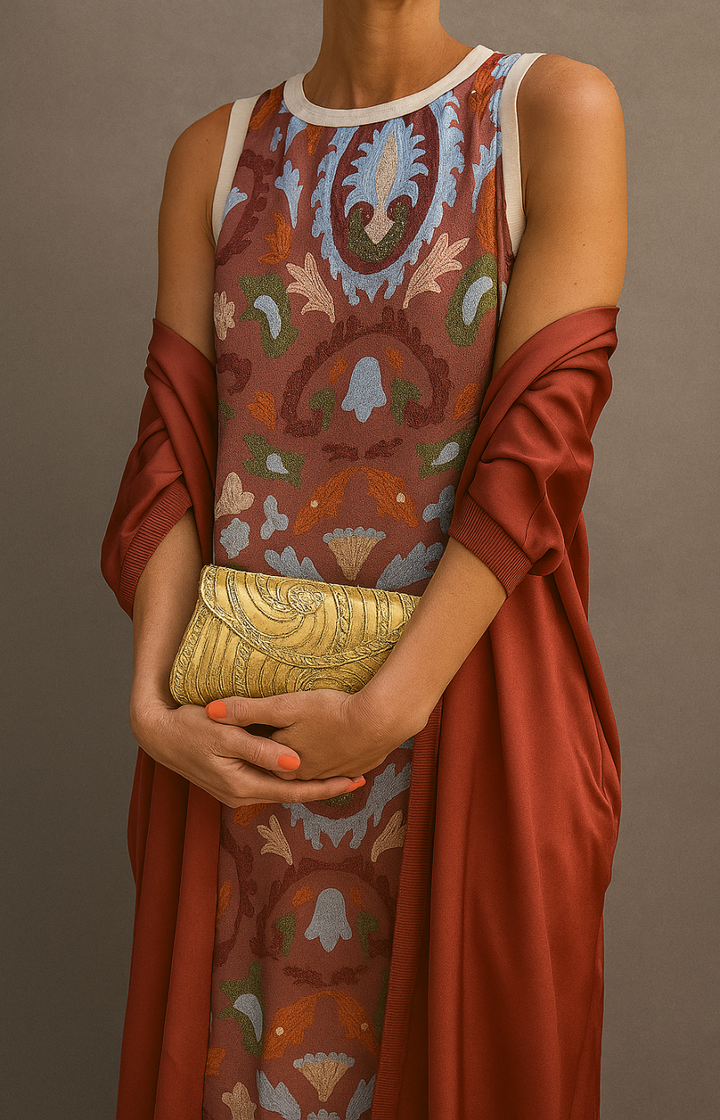 Elara | Printed Maxi Dress & Matching Cardigan Set