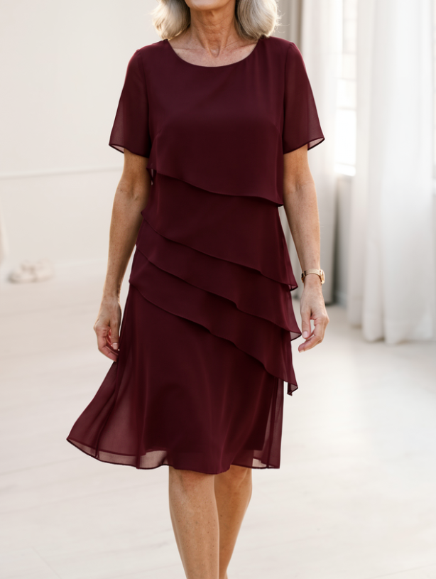 Grace | Elegant Flowing Ruffle Dress