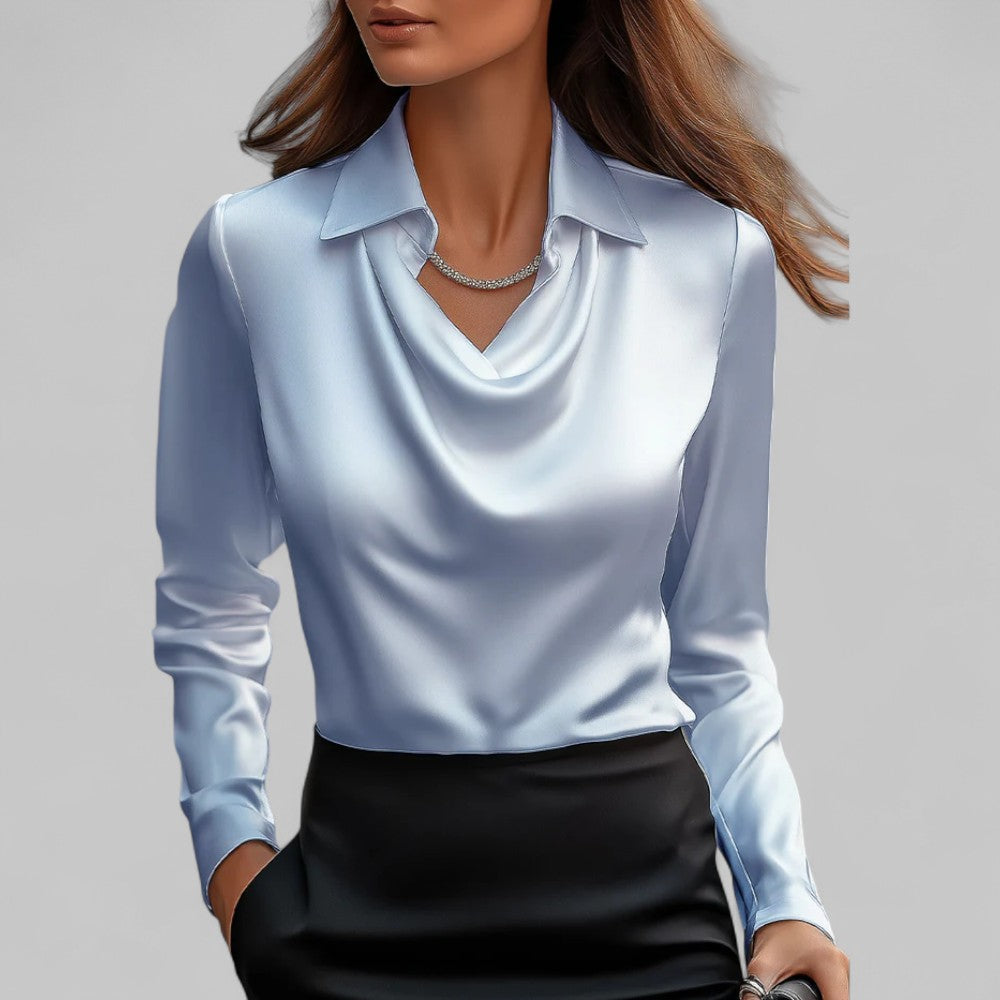 Rosalie | Satin Draped Blouse