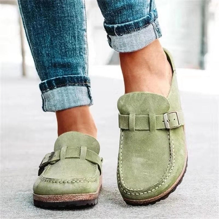 Supportive Suede Platform Slip On Comfort Shoes
