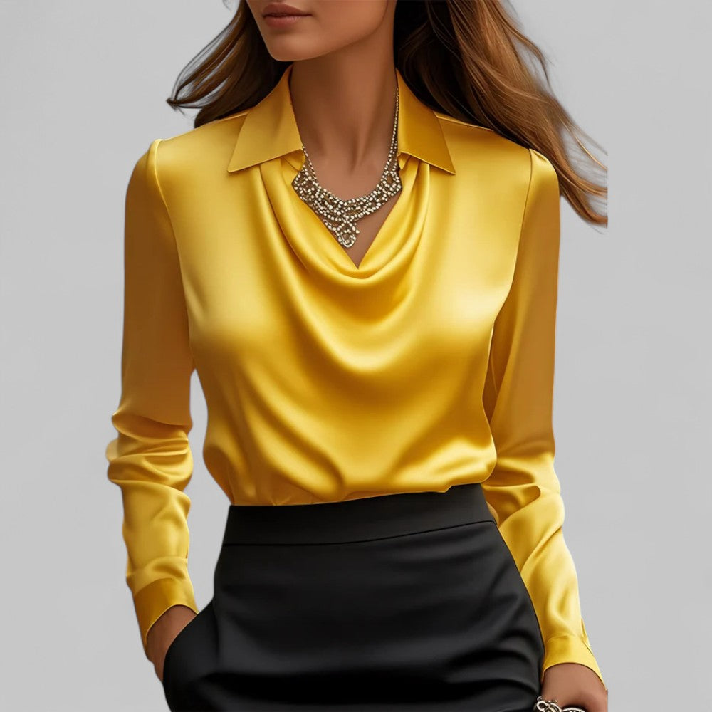 Rosalie | Satin Draped Blouse