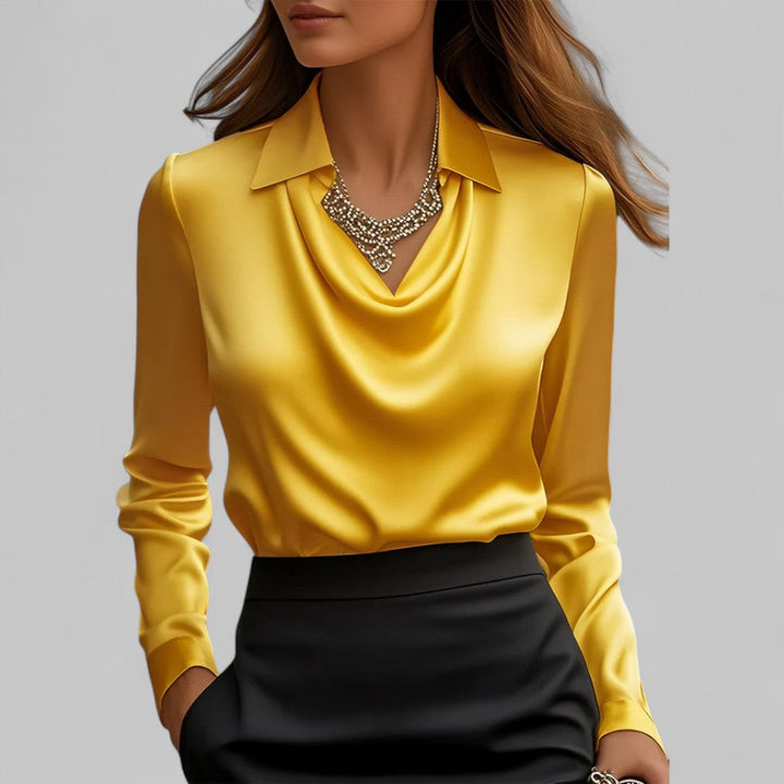 Rosalie | Satin Draped Blouse