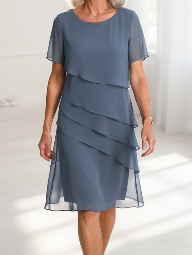 Grace | Elegant Flowing Ruffle Dress