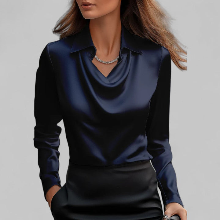 Rosalie | Satin Draped Blouse