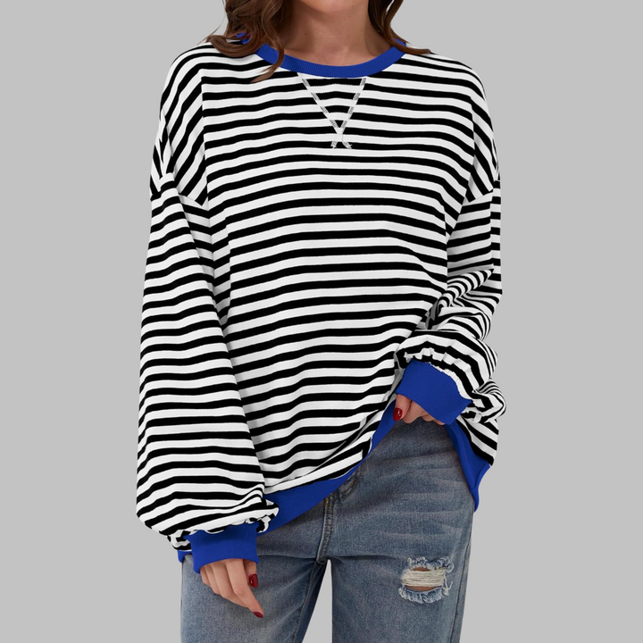 Lara | Striped Long Sleeve Sweatshirt