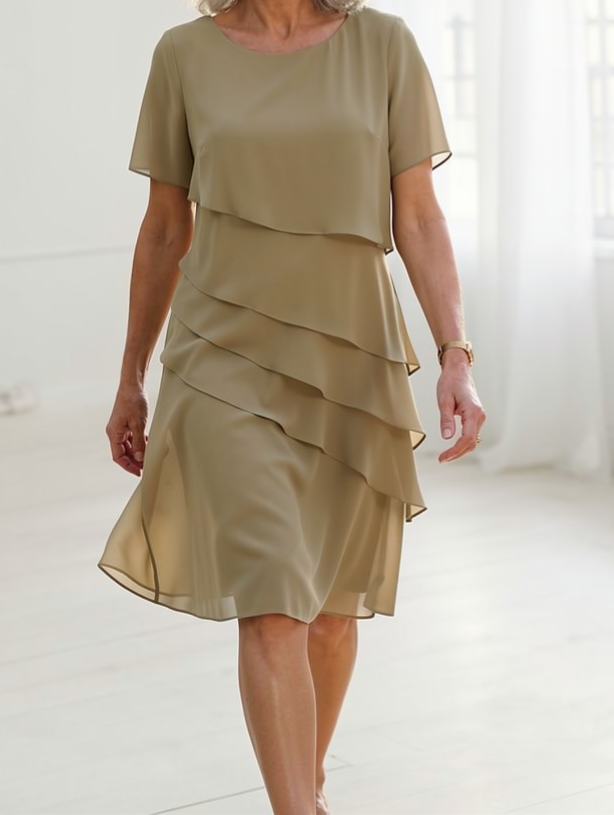 Grace | Elegant Flowing Ruffle Dress