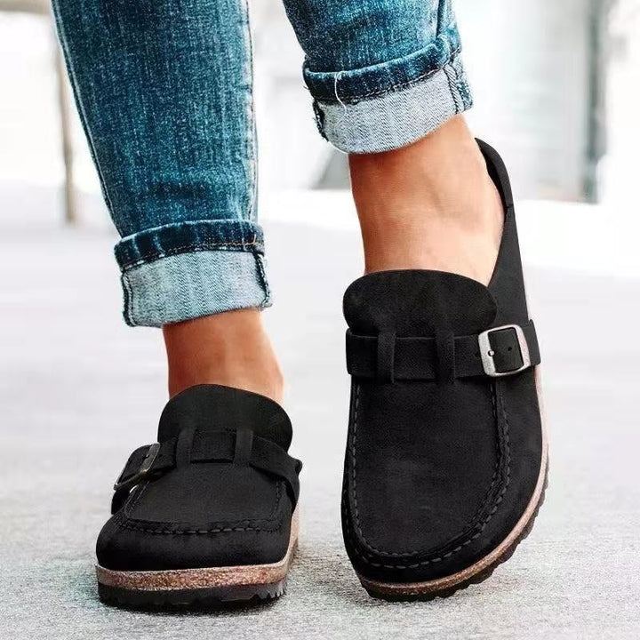 Supportive Suede Platform Slip On Comfort Shoes