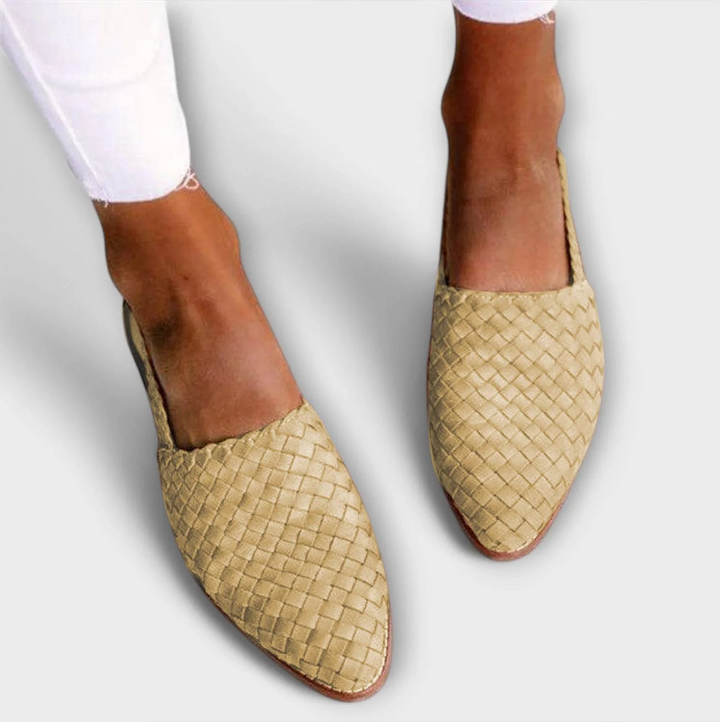 Evelina | Woven Slingback Flats
