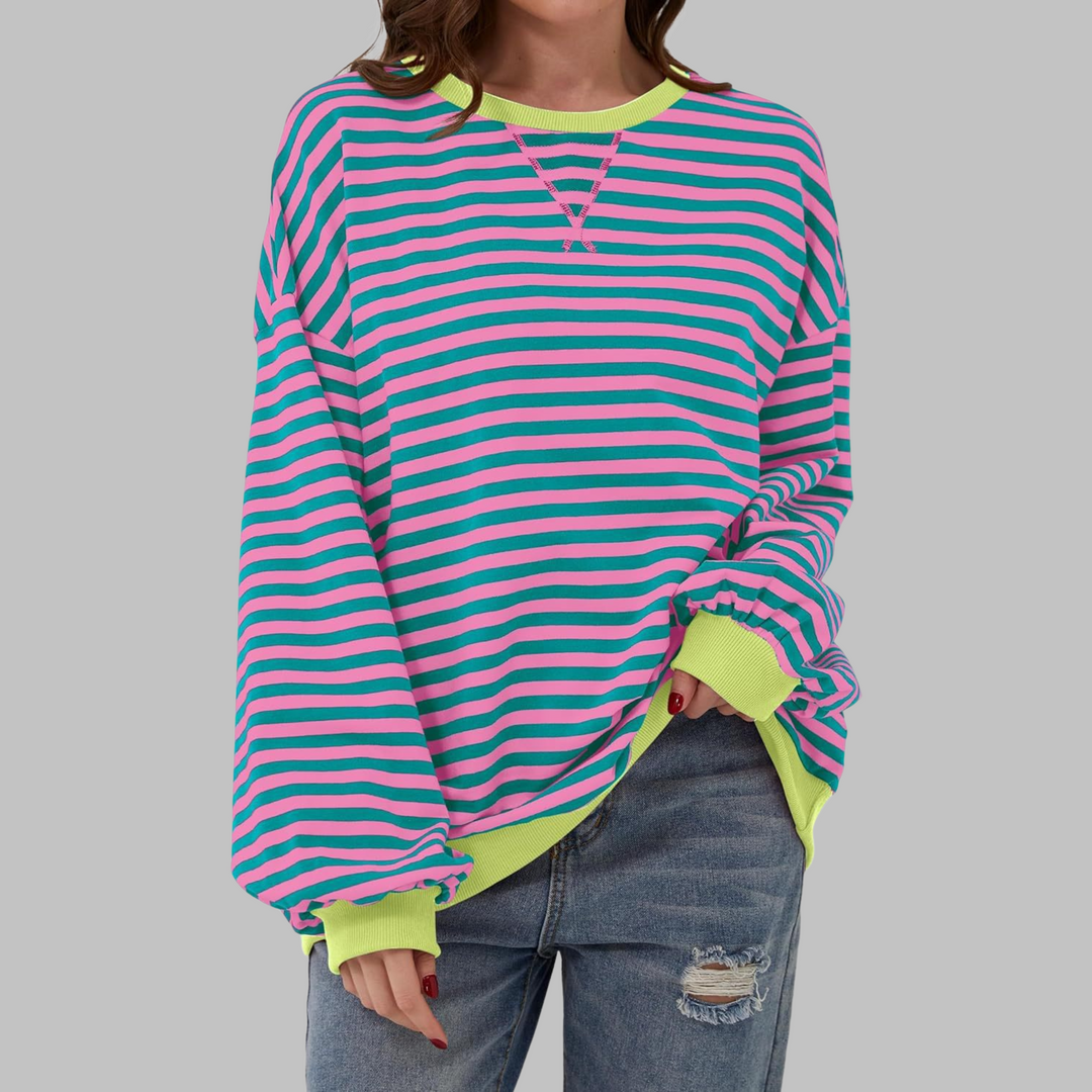 Lara | Striped Long Sleeve Sweatshirt