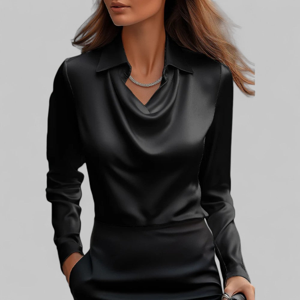 Rosalie | Satin Draped Blouse