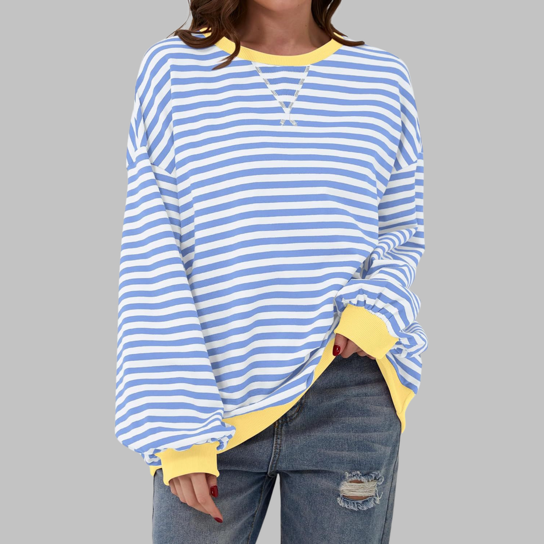 Lara | Striped Long Sleeve Sweatshirt
