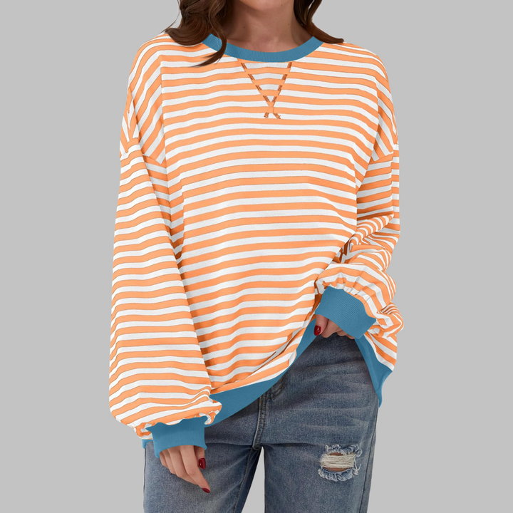 Lara | Striped Long Sleeve Sweatshirt