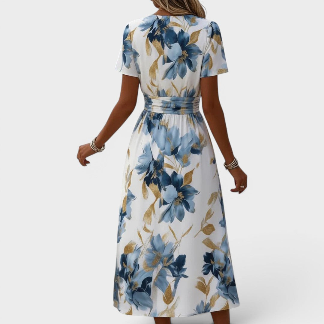 Marielle | Floral Wrap Midi Dress