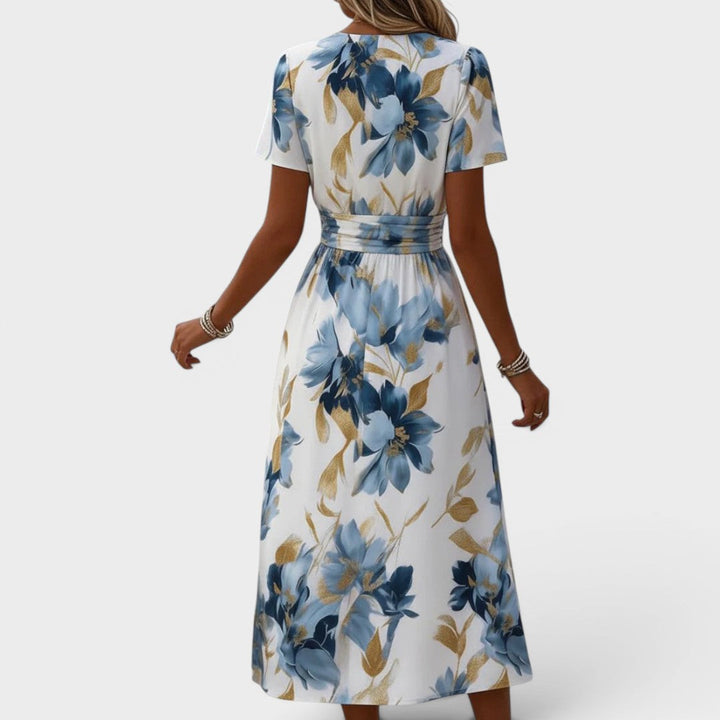 Marielle | Floral Wrap Midi Dress