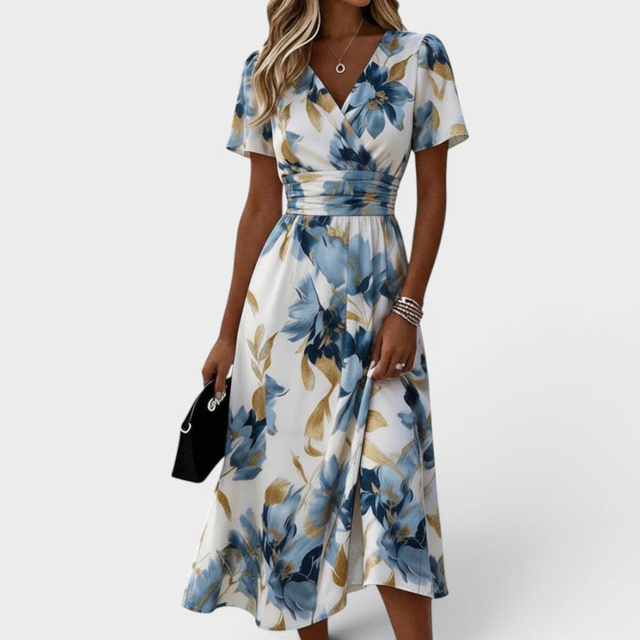 Marielle | Floral Wrap Midi Dress