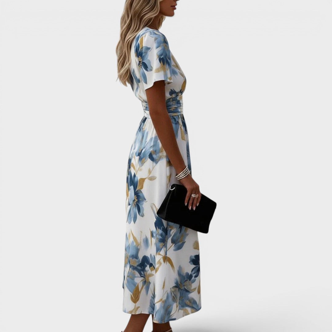 Marielle | Floral Wrap Midi Dress