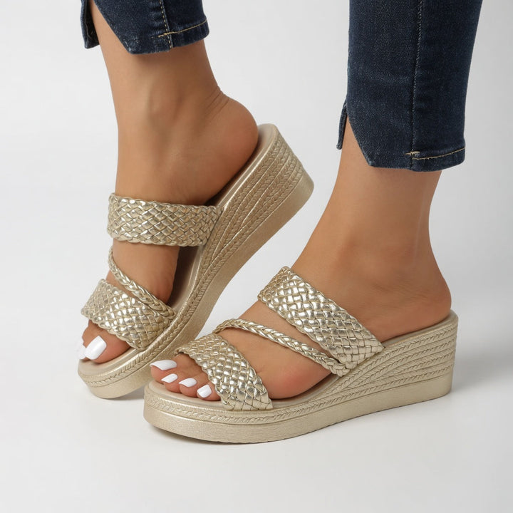 Tessalia | Braided Wedge Mules