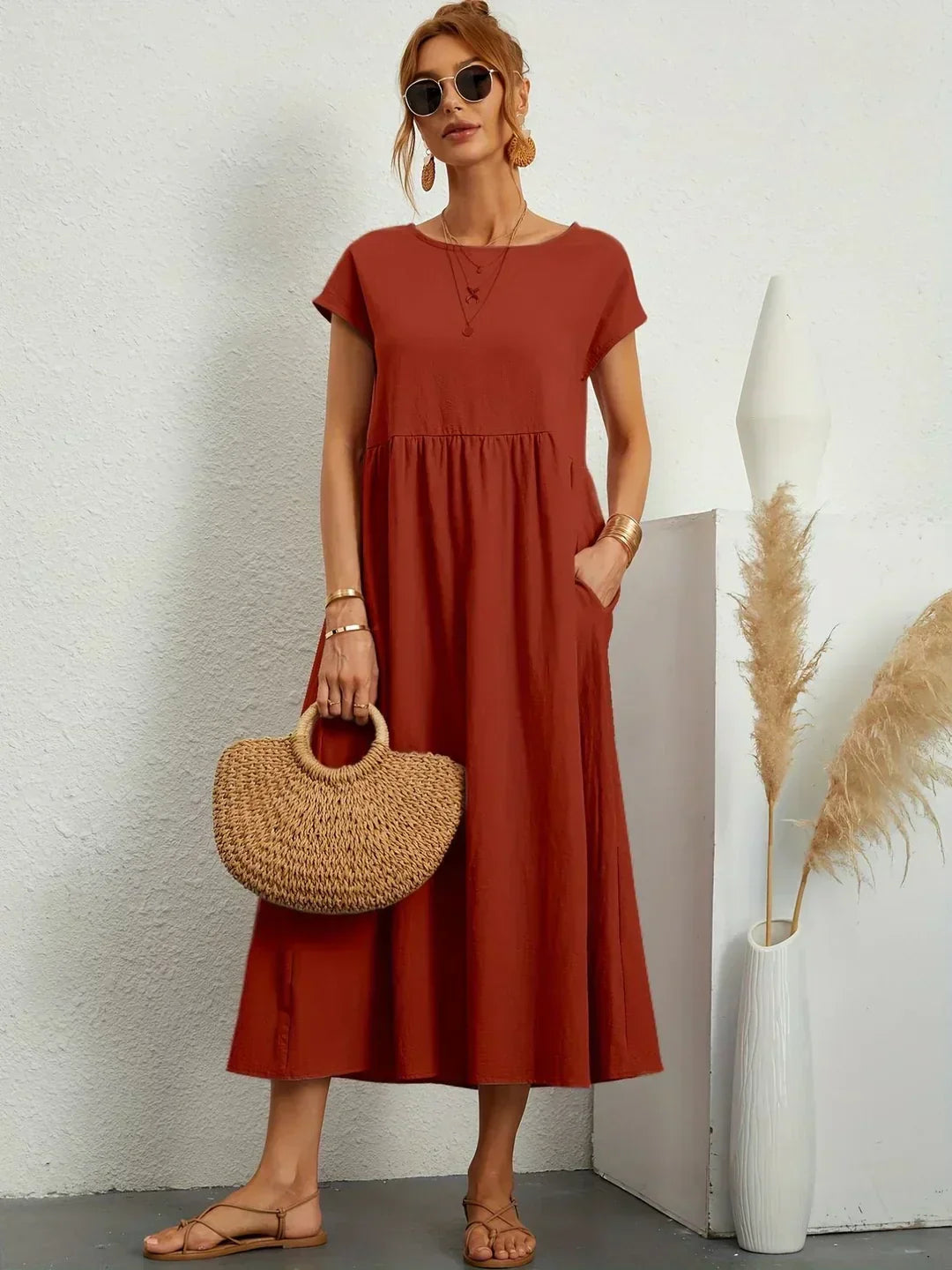 Lily | Fluid Midi Dress
