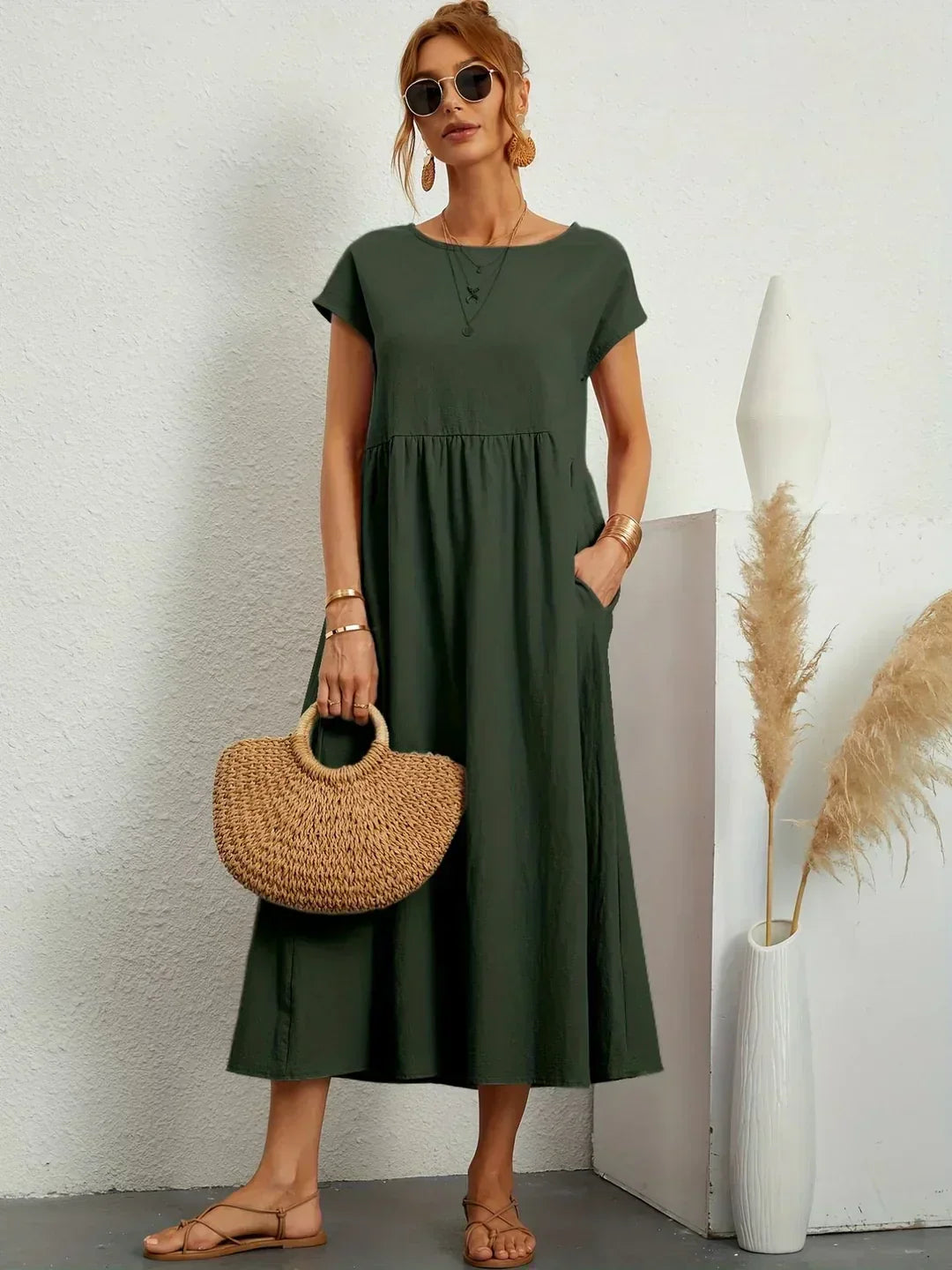 Lily | Fluid Midi Dress