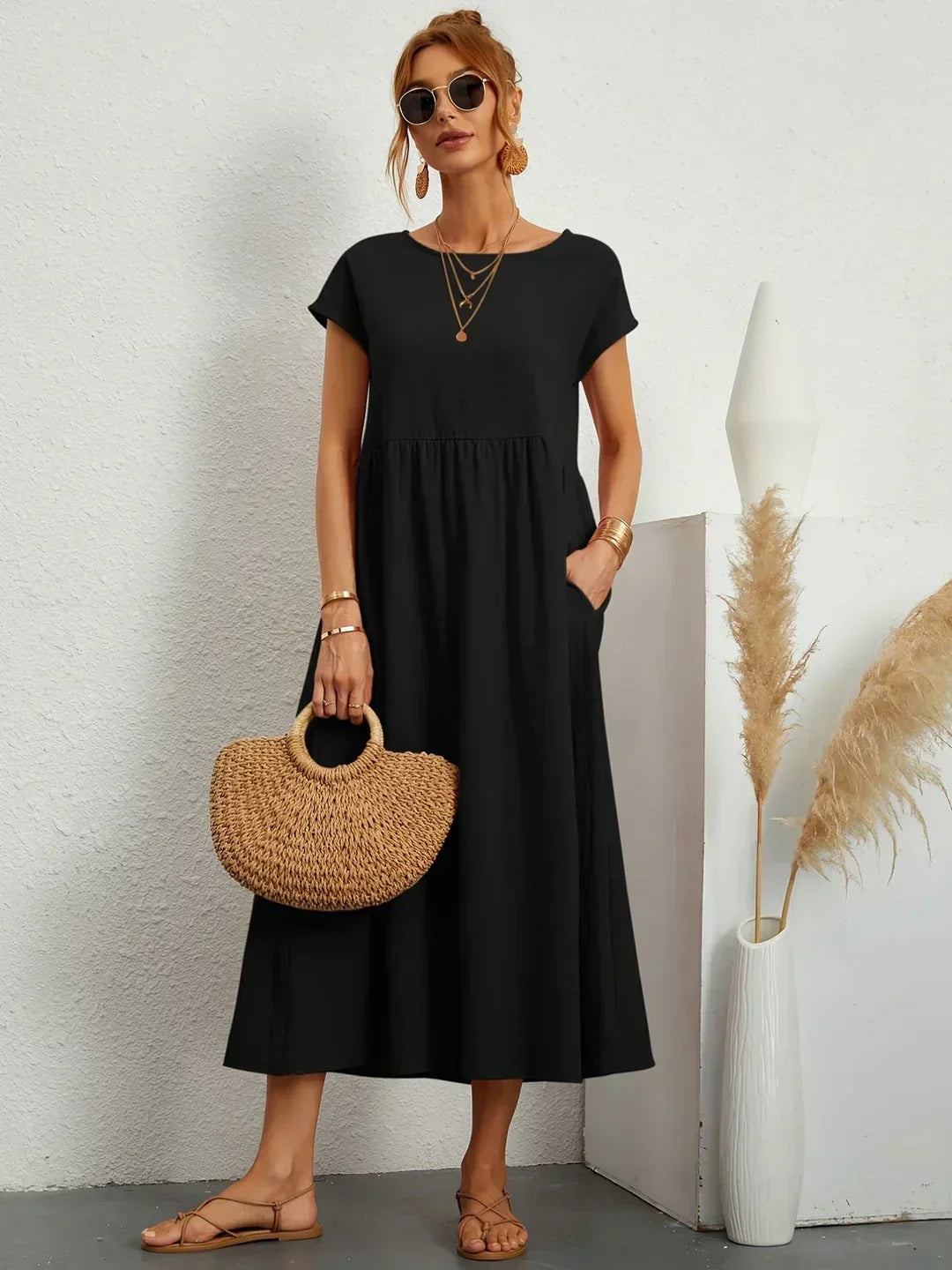 Lily | Fluid Midi Dress
