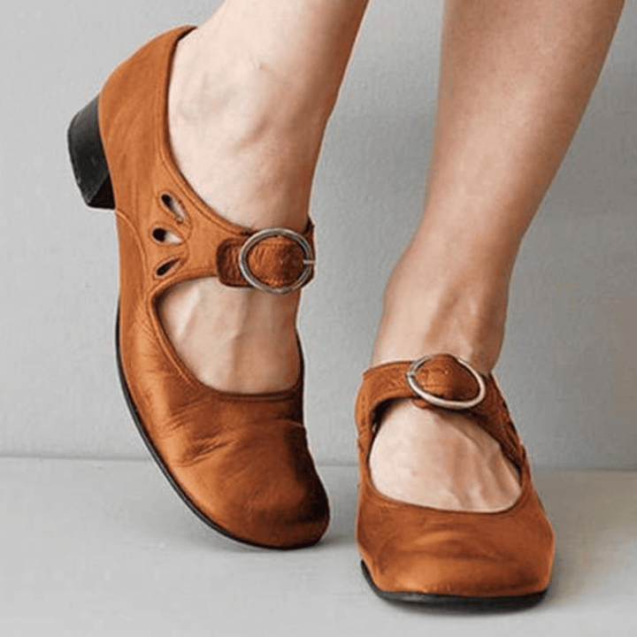 Cushioned Heel Comfort Sandals with Vegan Leather Upper
