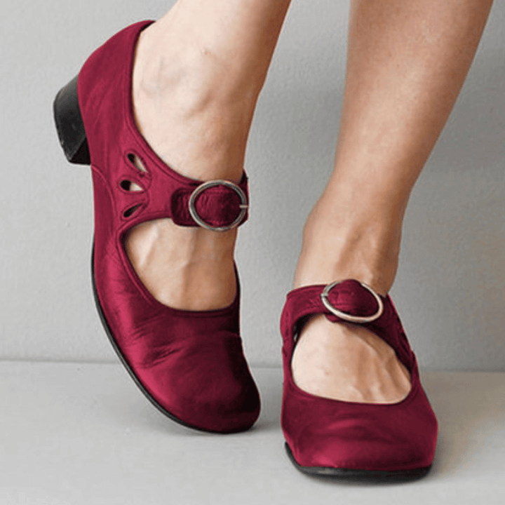 Cushioned Heel Comfort Sandals with Vegan Leather Upper