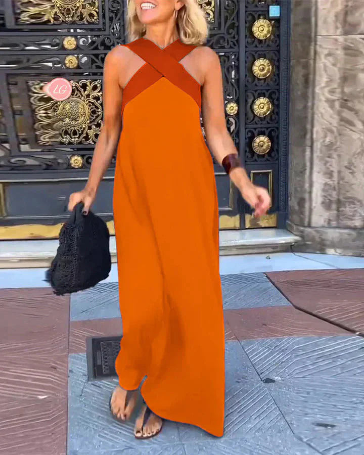 Clara | Wrap-Front Maxi Dress