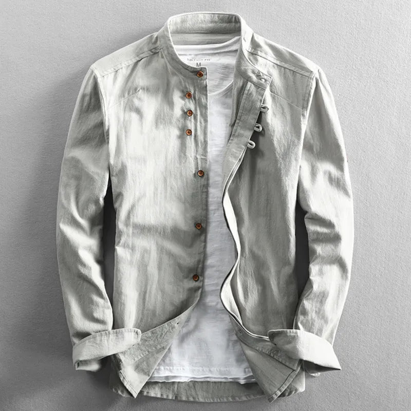 Kazuto | Japanese-Inspired Linen Cotton Shirt