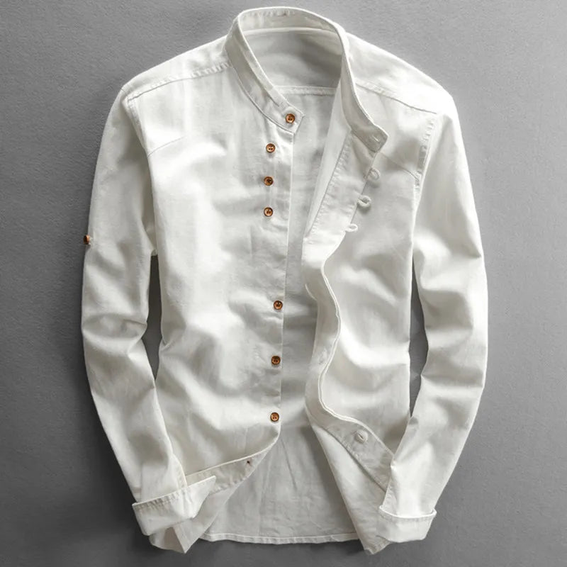Kazuto | Japanese-Inspired Linen Cotton Shirt