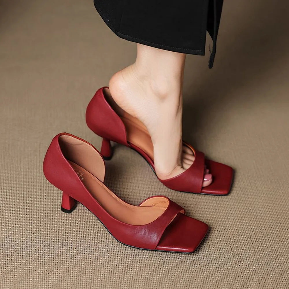 Valentina | Leather Heels