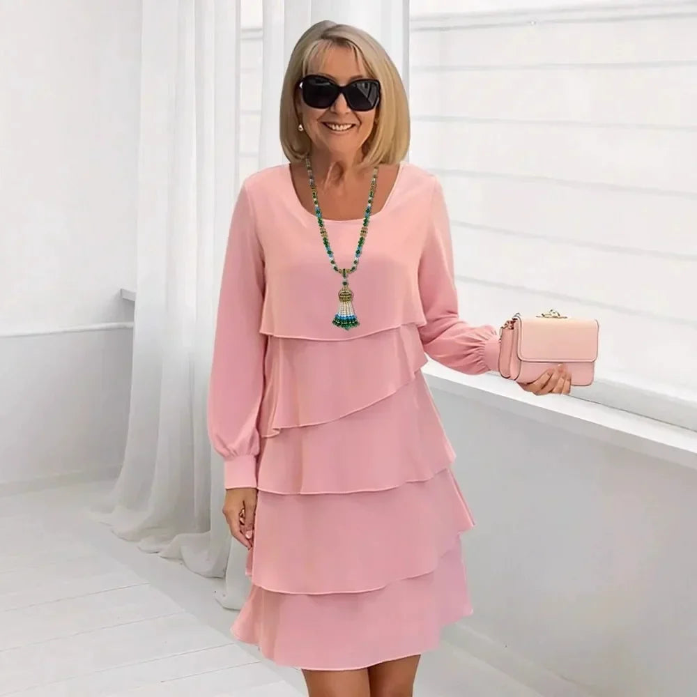 Charlotte | Elegant Flowing Ruffle Dress