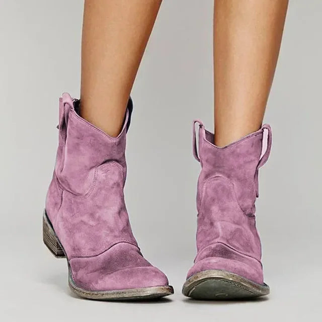 Clara | Vintage Cowboy Ankle Boots