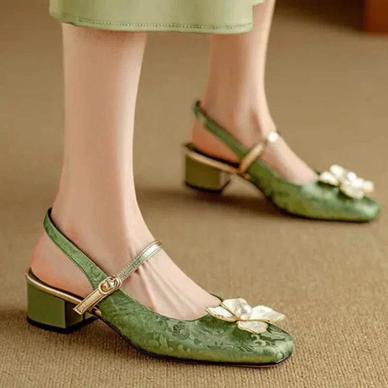 Marcella | Floral Mary Jane Pumps