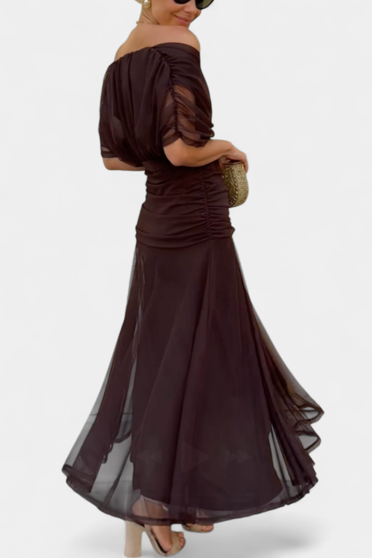 Florielle | Long Floral V Neck Dress